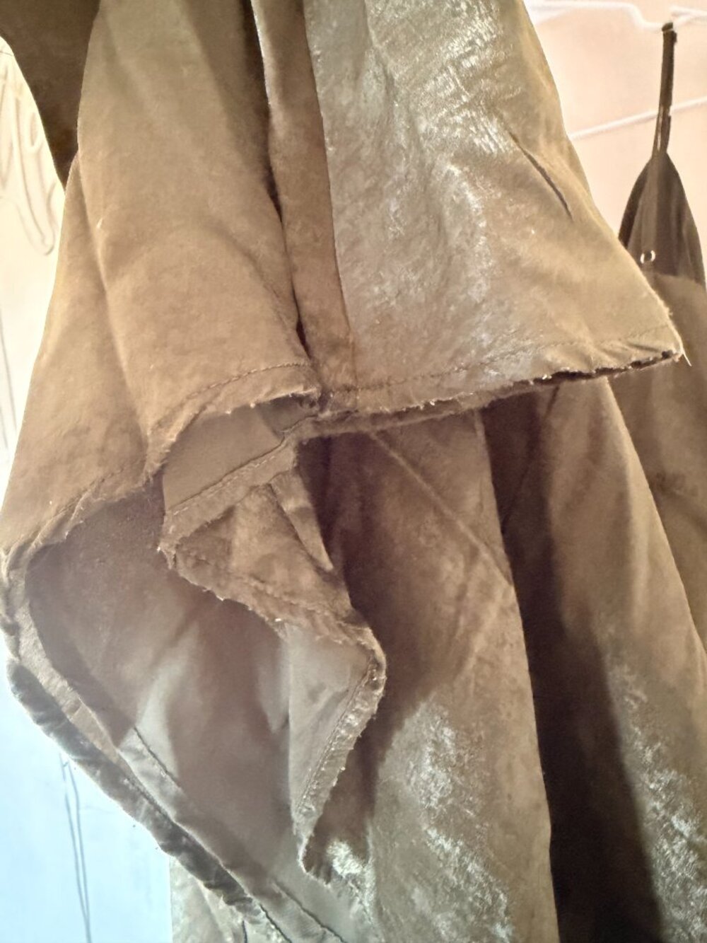 Lulus Constantine Olive Green Satin Maxi Dress M Bridesmaid - Picture 6 of 9